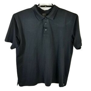 Cabela's Men's Size Large Black Short Sleeve Polo Shirt Regular Fit Polyester